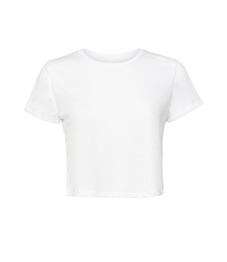 Bella Ladies Flowy Cropped T-Shirt