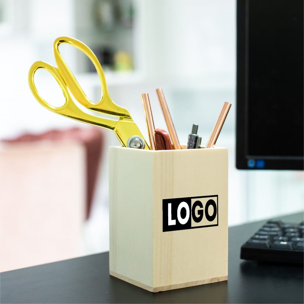 Branded Beech Pen Pot