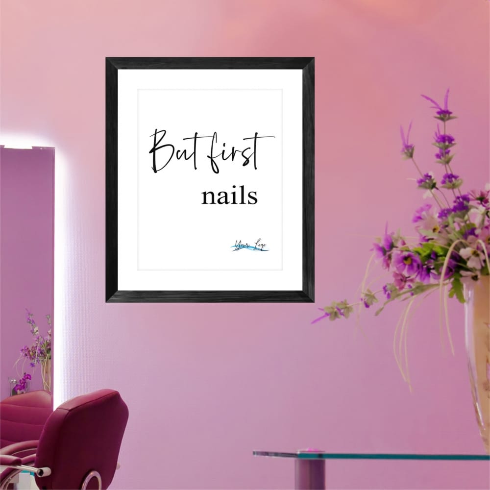 But first nails Framed Print