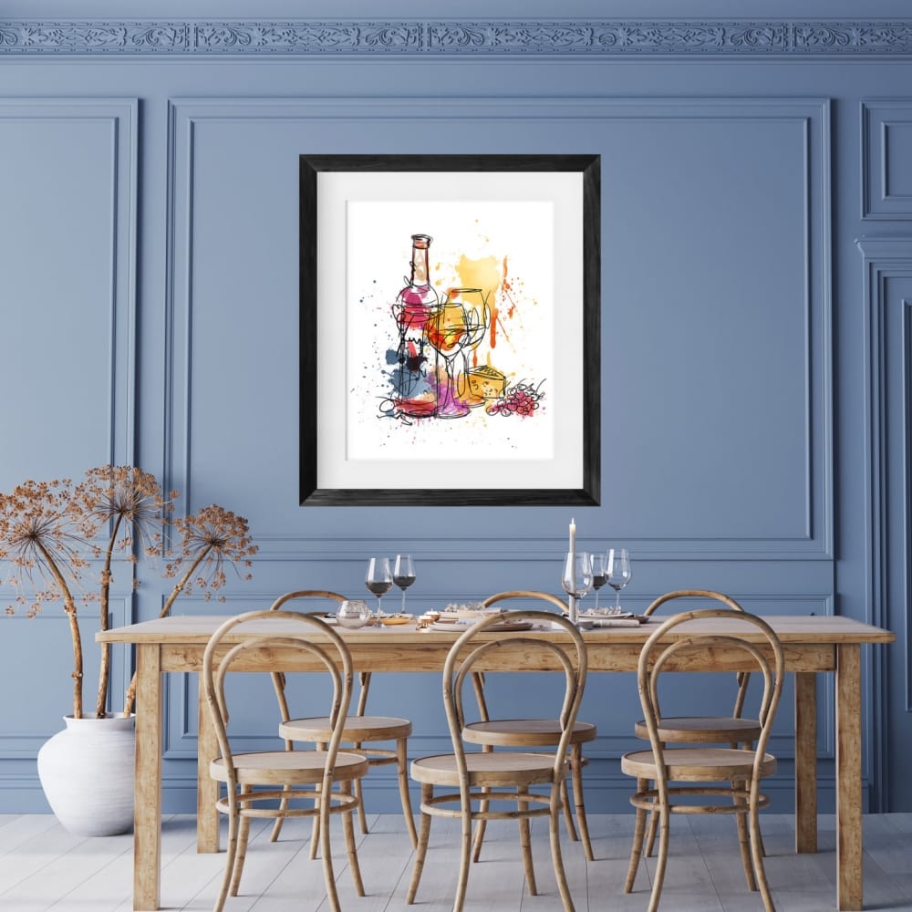Wine & Cheese Print