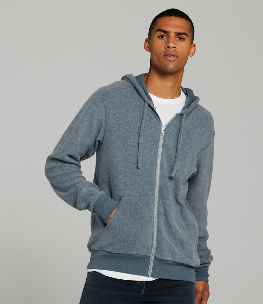 Canvas Unisex Sueded Full Zip Hoodie
