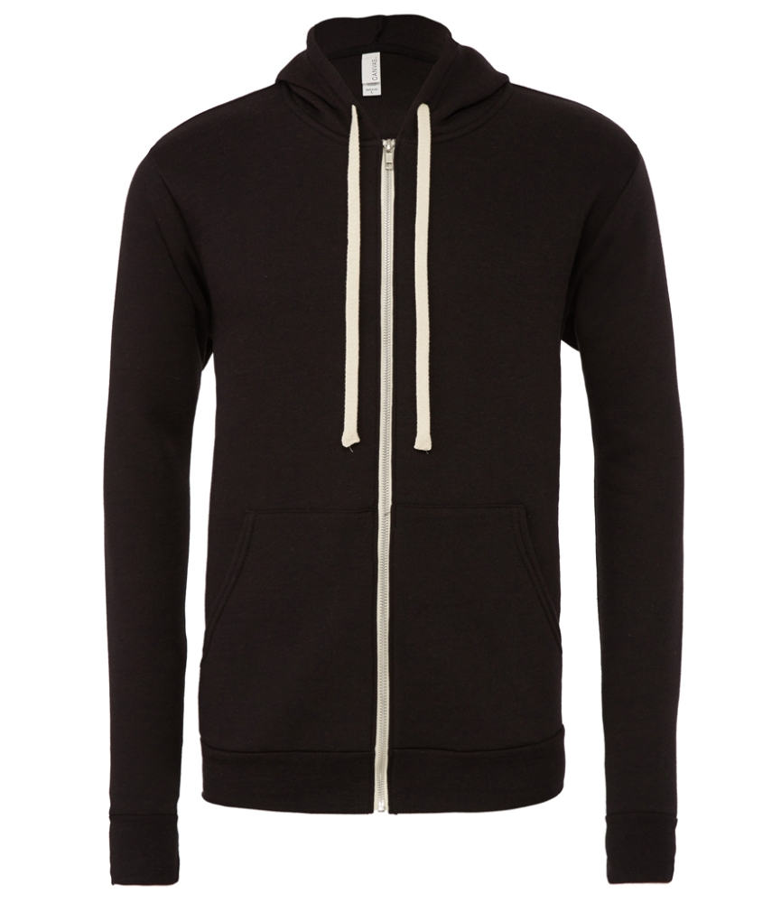 Canvas Unisex Tri-Blend Full Zip Hoodie