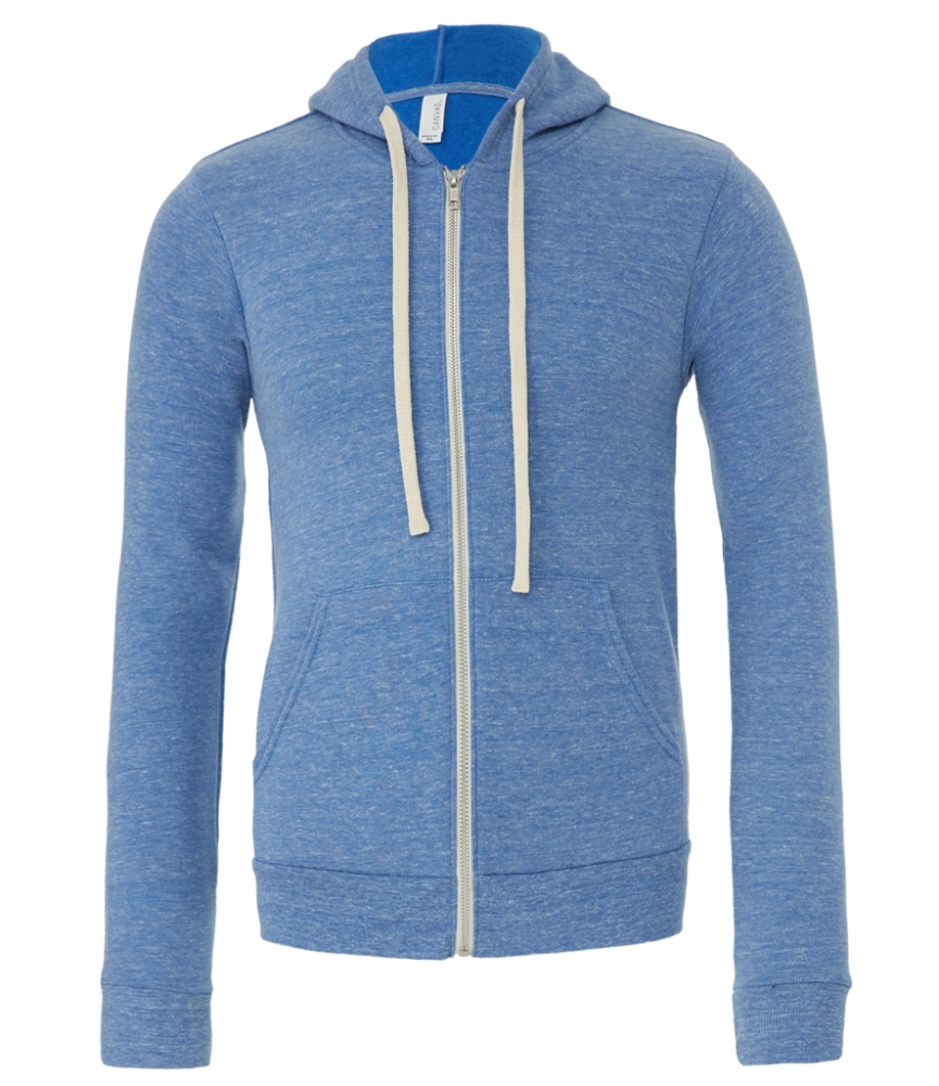 Canvas Unisex Tri-Blend Full Zip Hoodie
