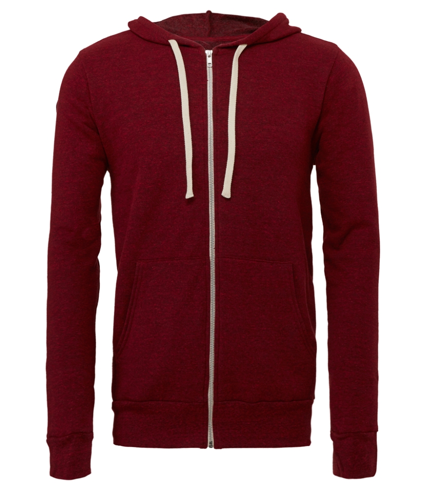 Canvas Unisex Tri-Blend Full Zip Hoodie