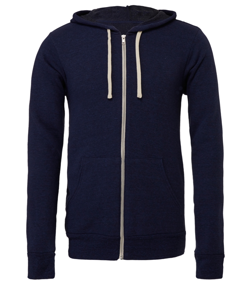 Canvas Unisex Tri-Blend Full Zip Hoodie