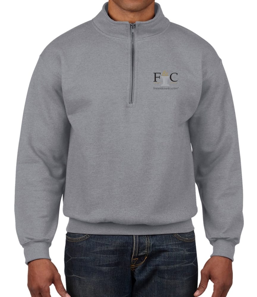 F&C Gildan Vintage Zip Neck Sweatshirt 