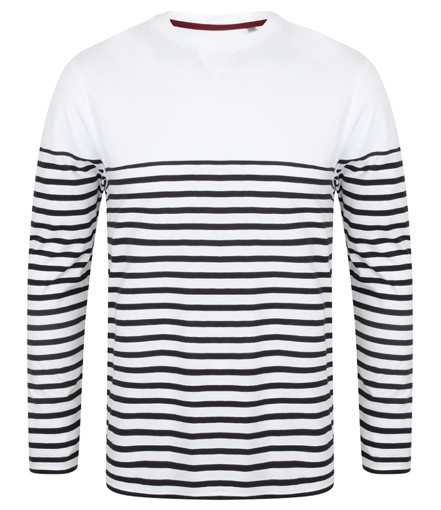 Front Row Unisex Long Sleeve Breton Striped T-Shirt