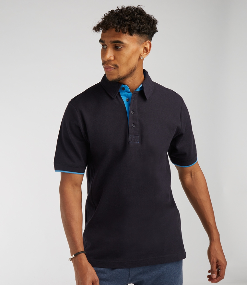 Front Row Contrast Cotton Piqué Polo Shirt