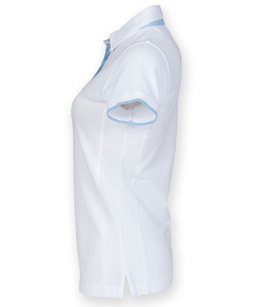 Front Row Ladies Contrast Cotton Piqué Polo Shirt