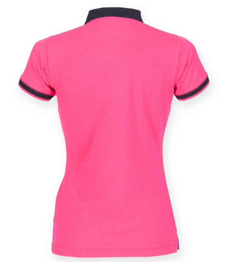 Front Row Ladies Diagonal Stripe Cotton Piqué Polo Shirt