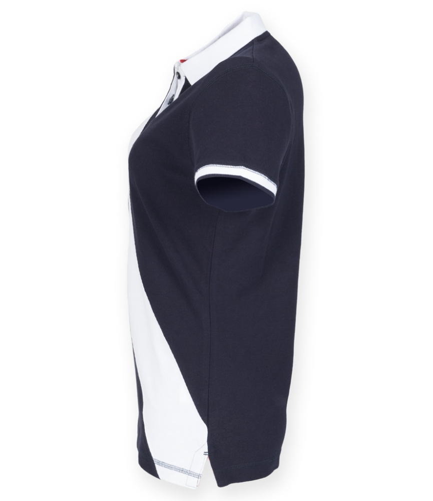 Front Row Ladies Diagonal Stripe Cotton Piqué Polo Shirt