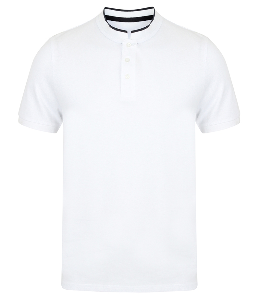 Front Row Stand Collar Stretch Polo Shirt