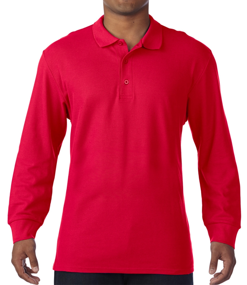 Gildan Long Sleeve Premium Cotton® Double Piqué Polo Shirt