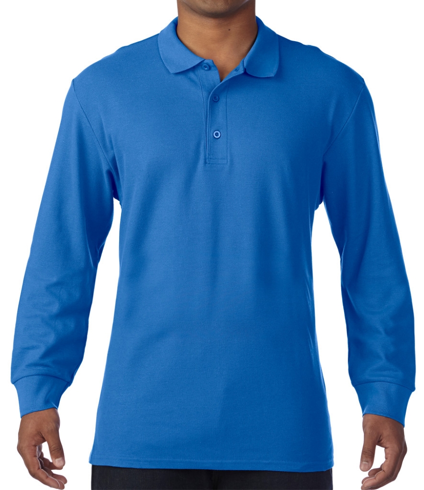 Gildan Long Sleeve Premium Cotton® Double Piqué Polo Shirt