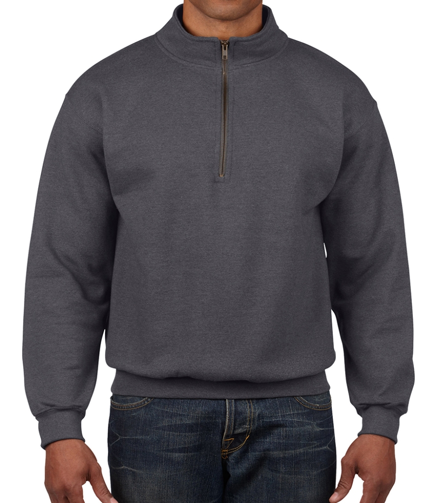 Gildan Heavy Blend™ Vintage Zip Neck Sweatshirt