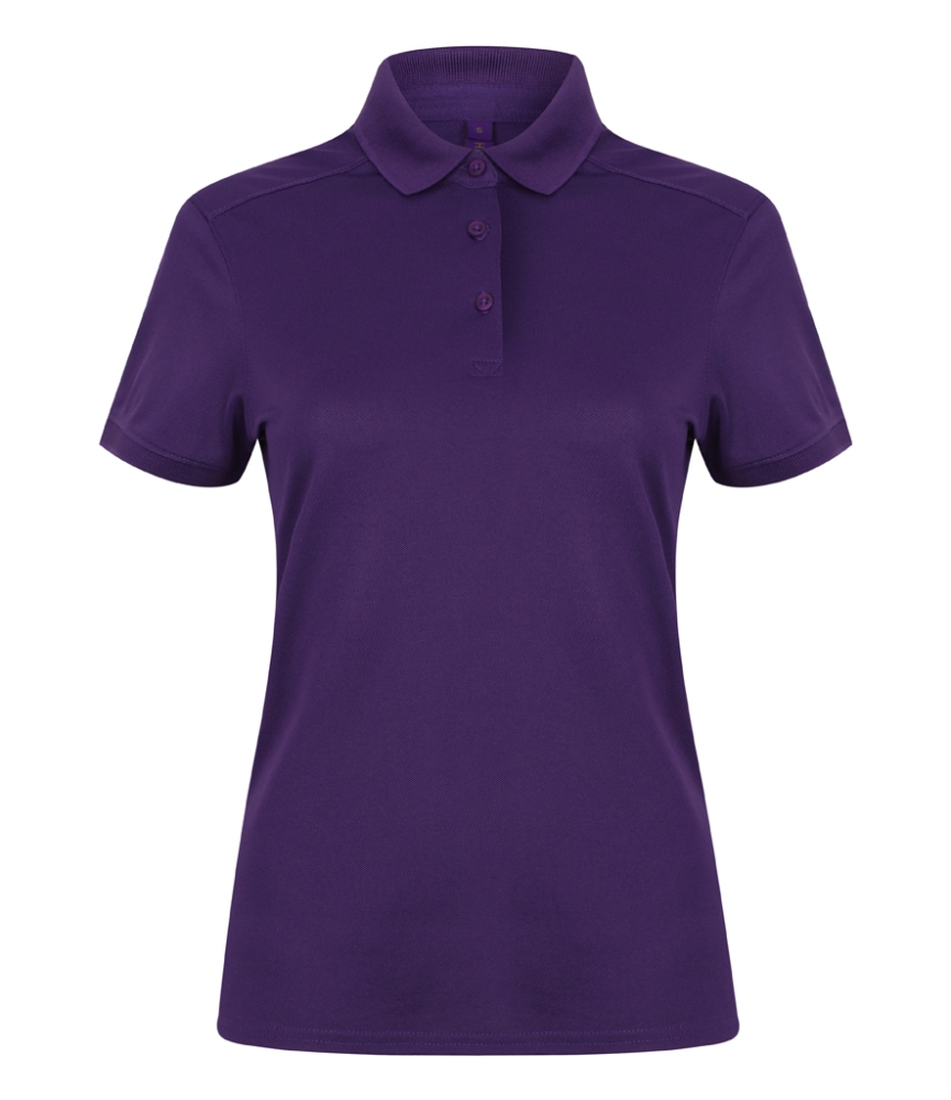 Henbury Ladies Slim Fit Stretch Microfine Piqué Polo Shirt