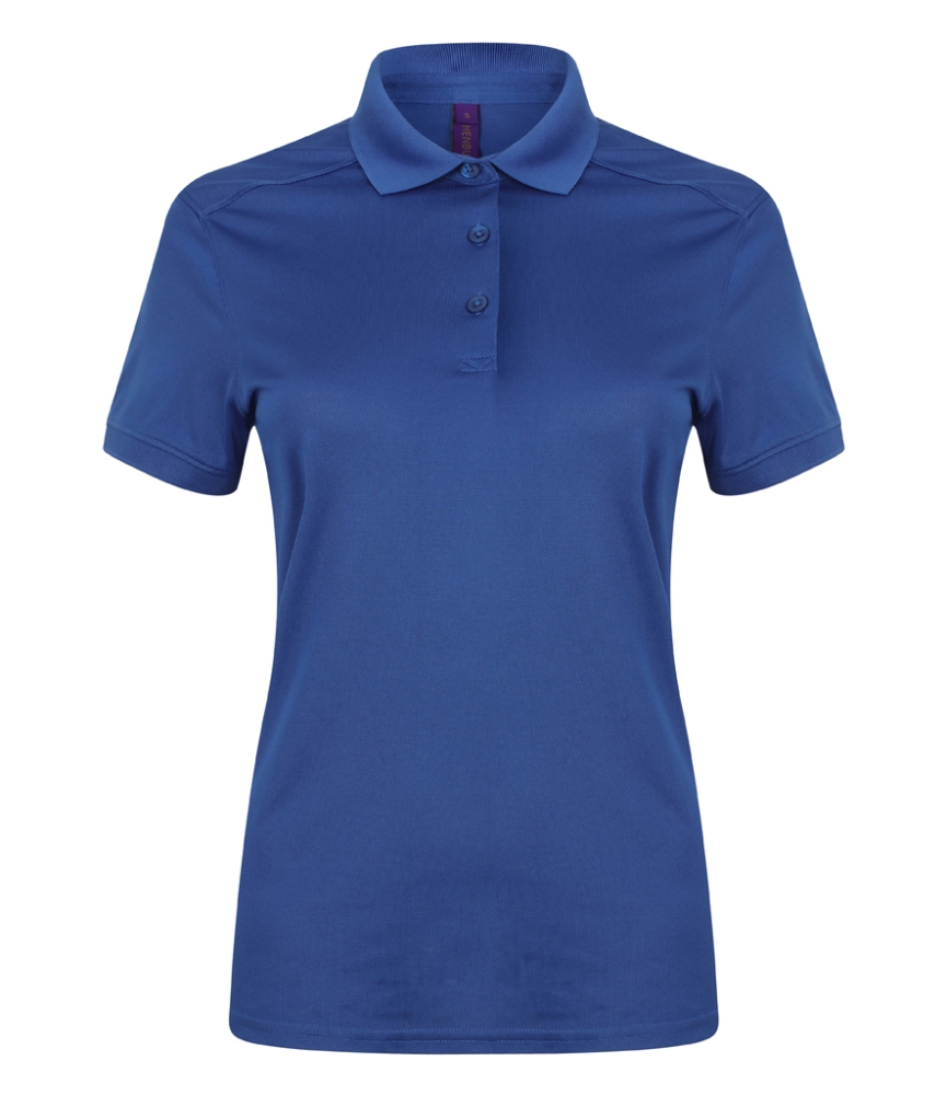 Henbury Ladies Slim Fit Stretch Microfine Piqué Polo Shirt