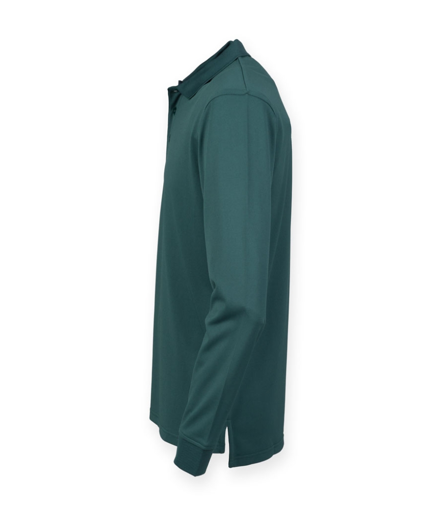 Henbury Unisex Long Sleeve Coolplus® Piqué Polo Shirt