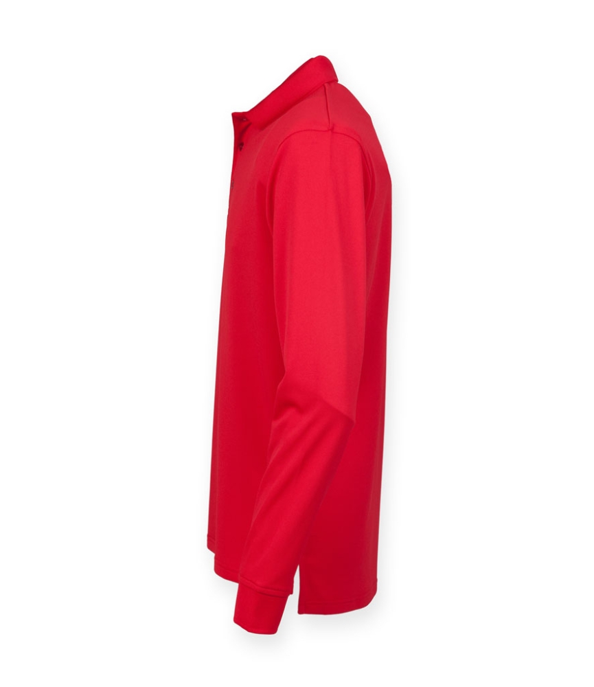 Henbury Unisex Long Sleeve Coolplus® Piqué Polo Shirt