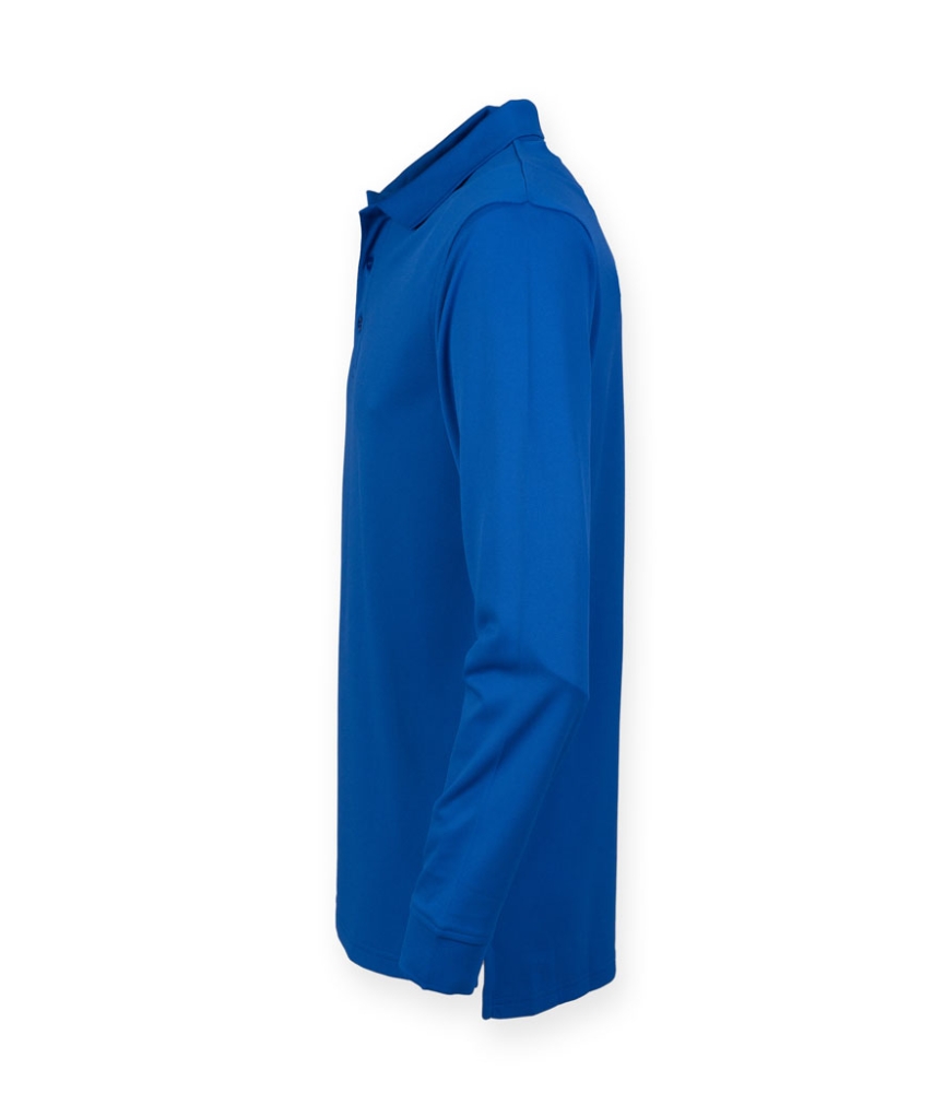 Henbury Unisex Long Sleeve Coolplus® Piqué Polo Shirt