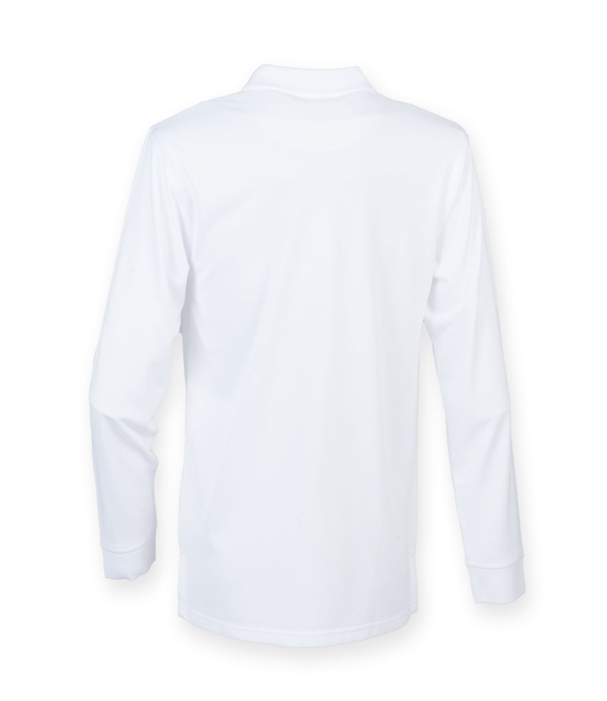 Henbury Unisex Long Sleeve Coolplus® Piqué Polo Shirt