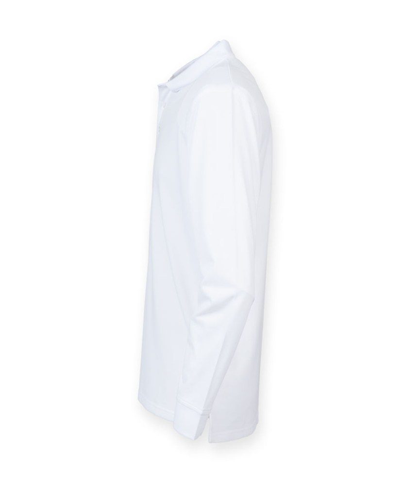 Henbury Unisex Long Sleeve Coolplus® Piqué Polo Shirt