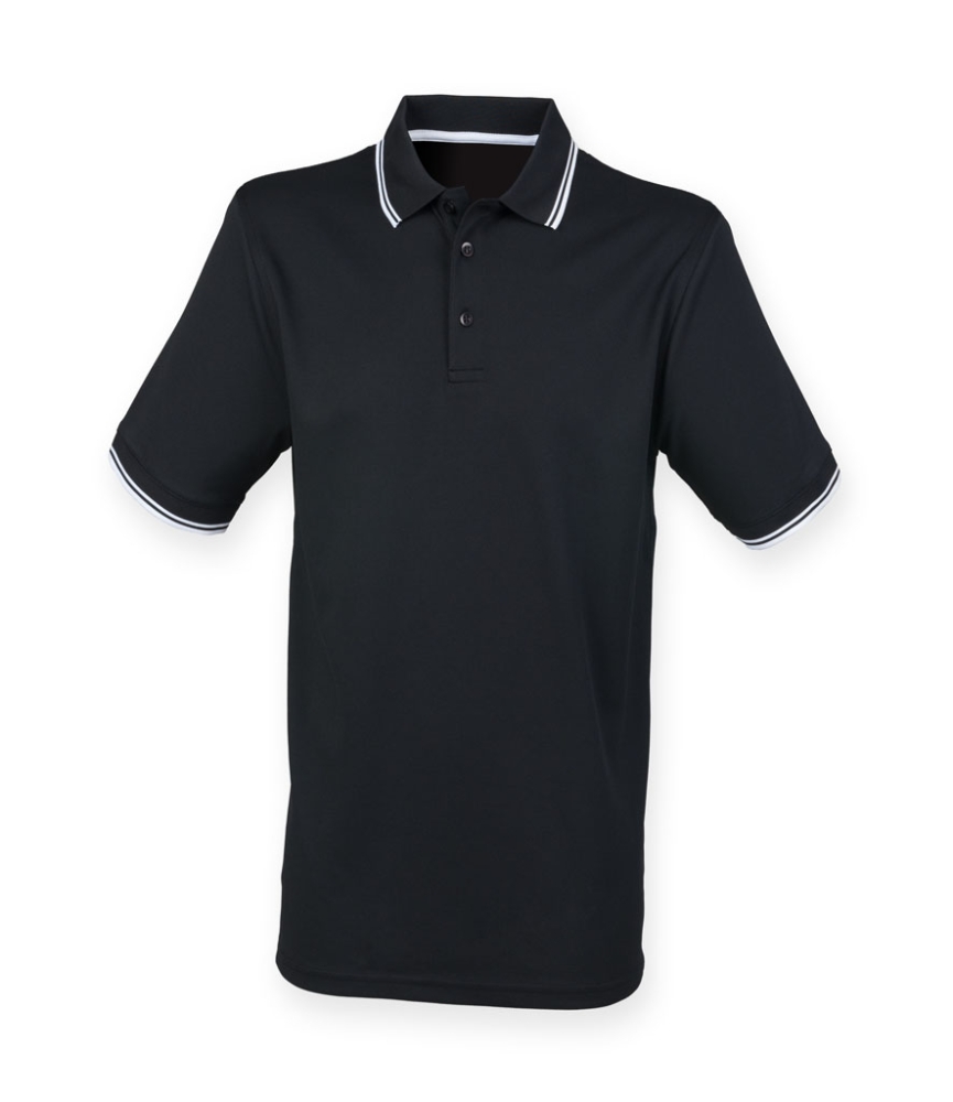 Henbury Coolplus® Tipped Polo Shirt