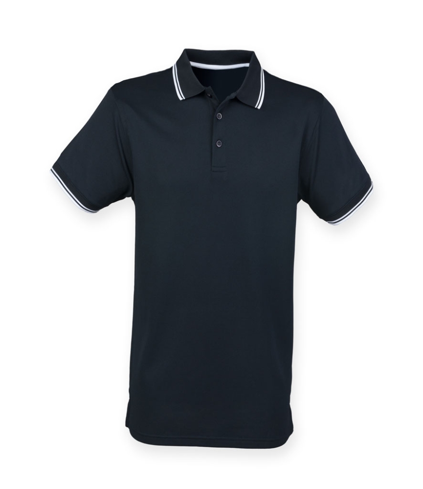 Henbury Coolplus® Tipped Polo Shirt