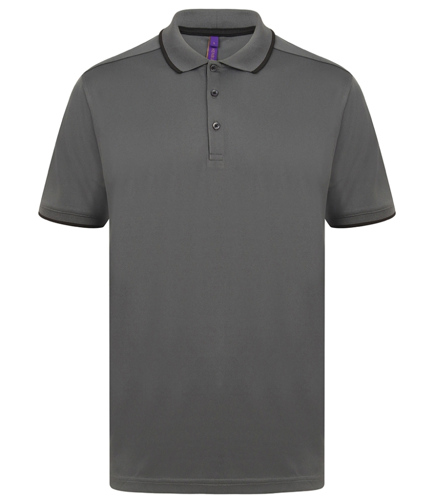 Henbury HiCool® Tipped Polo Shirt