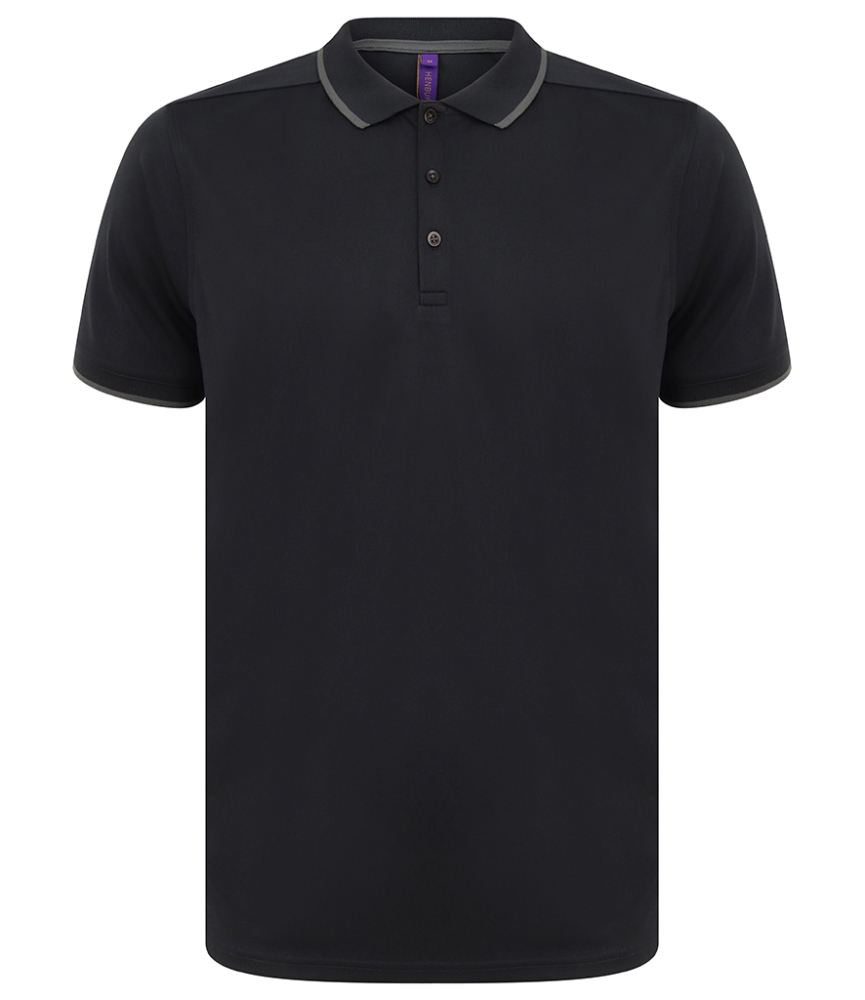Henbury HiCool® Tipped Polo Shirt