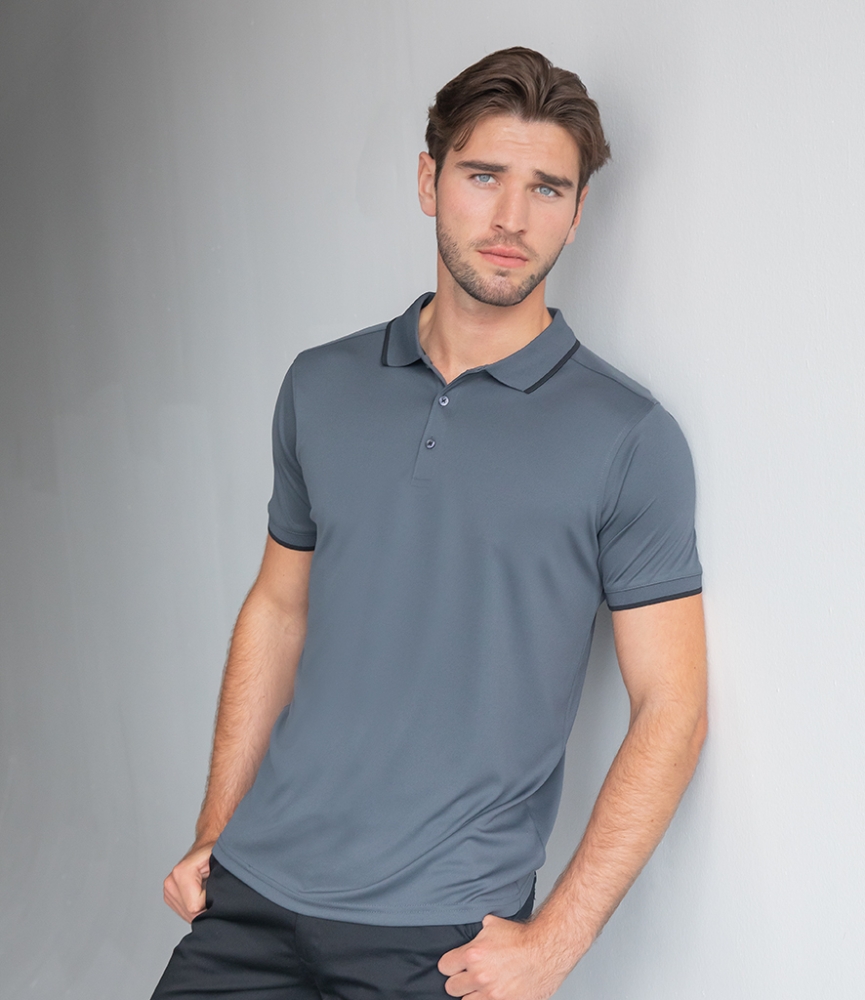 Henbury HiCool® Tipped Polo Shirt