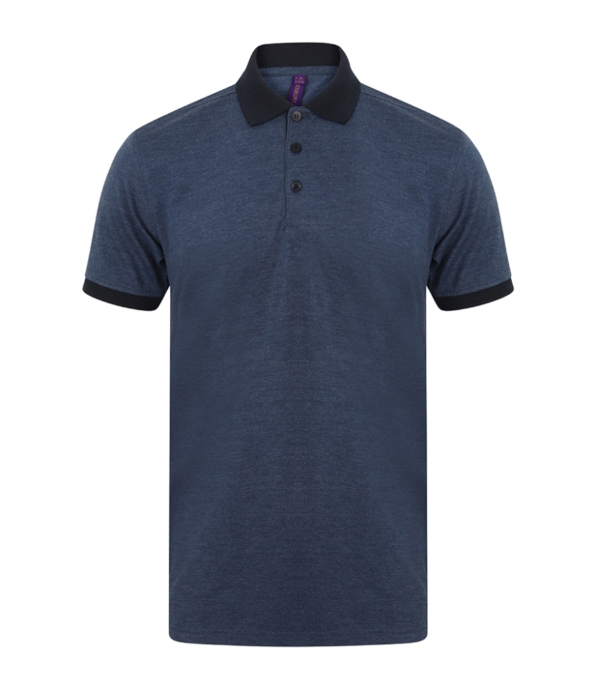 Henbury Contrast Tri-Blend Jersey Polo Shirt