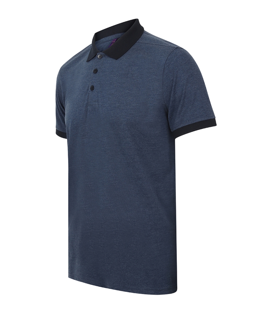 Henbury Contrast Tri-Blend Jersey Polo Shirt