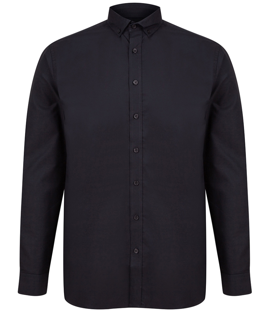 Henbury Modern Long Sleeve Classic Fit Oxford Shirt