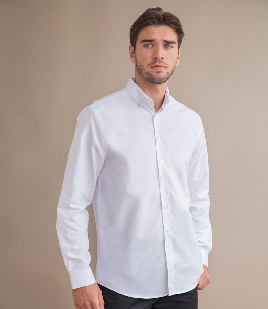 Henbury Modern Long Sleeve Classic Fit Oxford Shirt