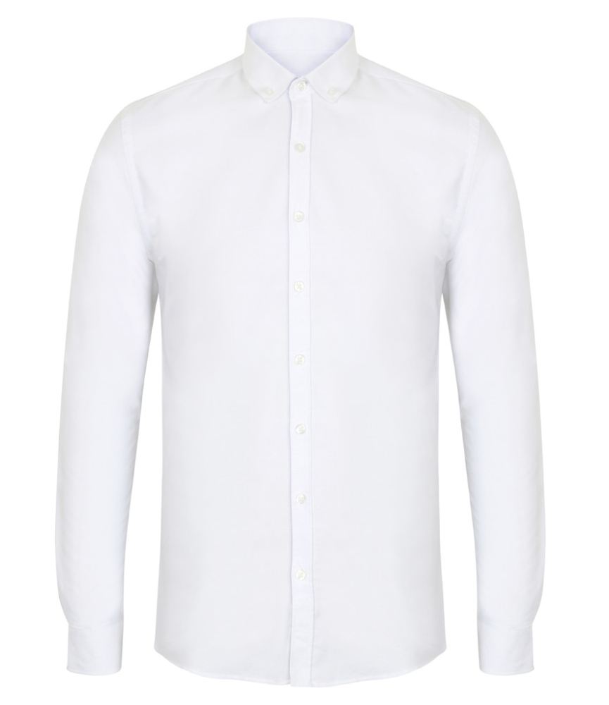 Henbury Modern Long Sleeve Slim Fit Oxford Shirt