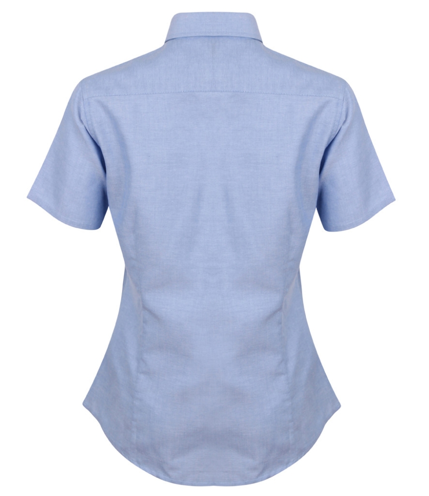 Henbury Ladies Modern Short Sleeve Regular Fit Oxford Shirt