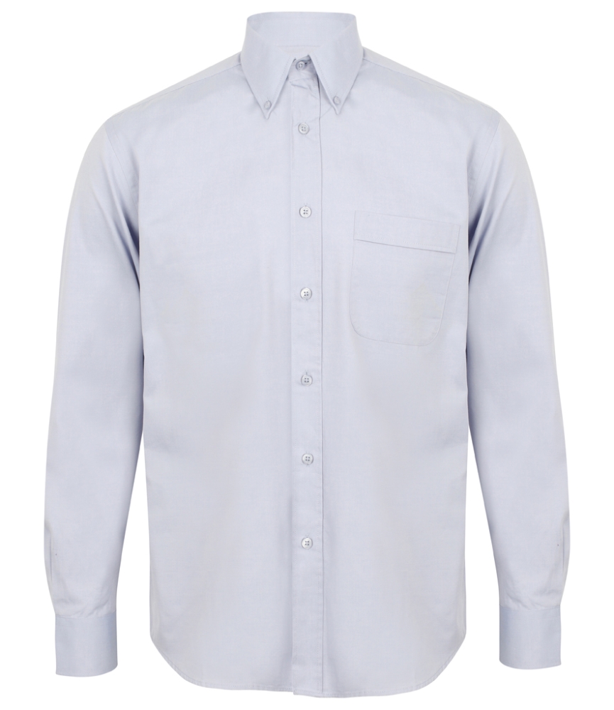 Henbury Long Sleeve Pinpoint Oxford Shirt