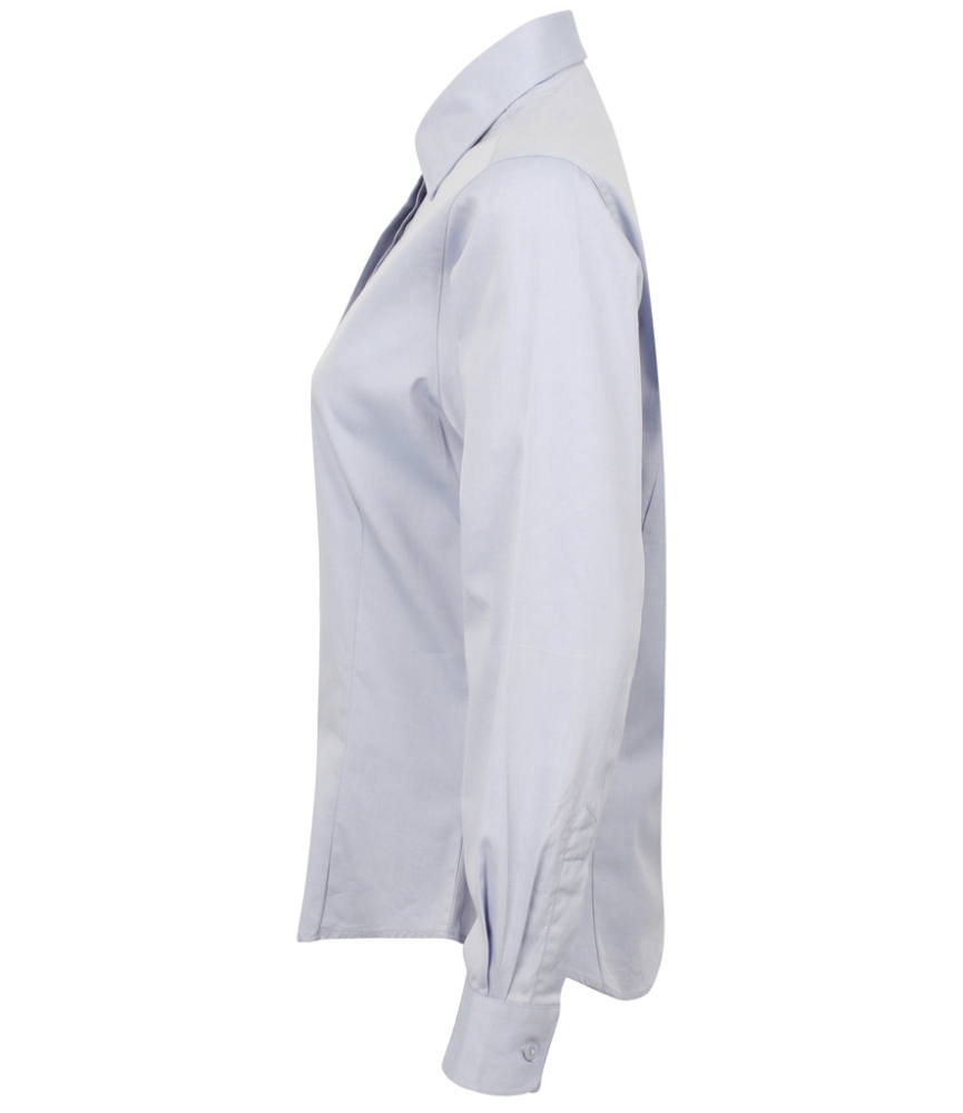Henbury Ladies Long Sleeve Pinpoint Oxford Shirt