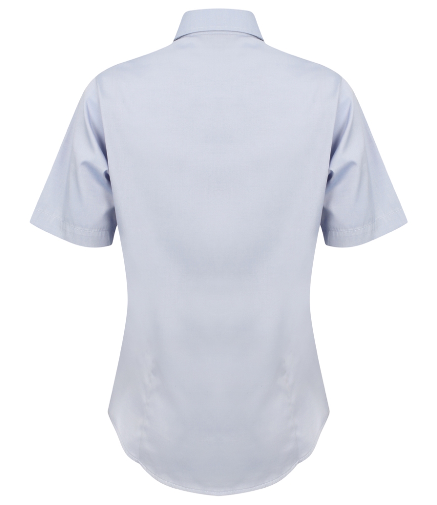 Henbury Ladies Short Sleeve Pinpoint Oxford Shirt