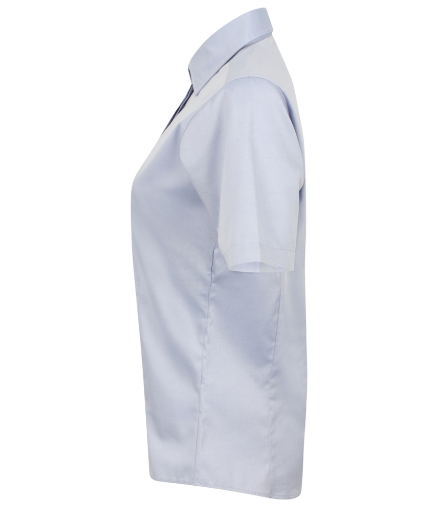 Henbury Ladies Short Sleeve Pinpoint Oxford Shirt