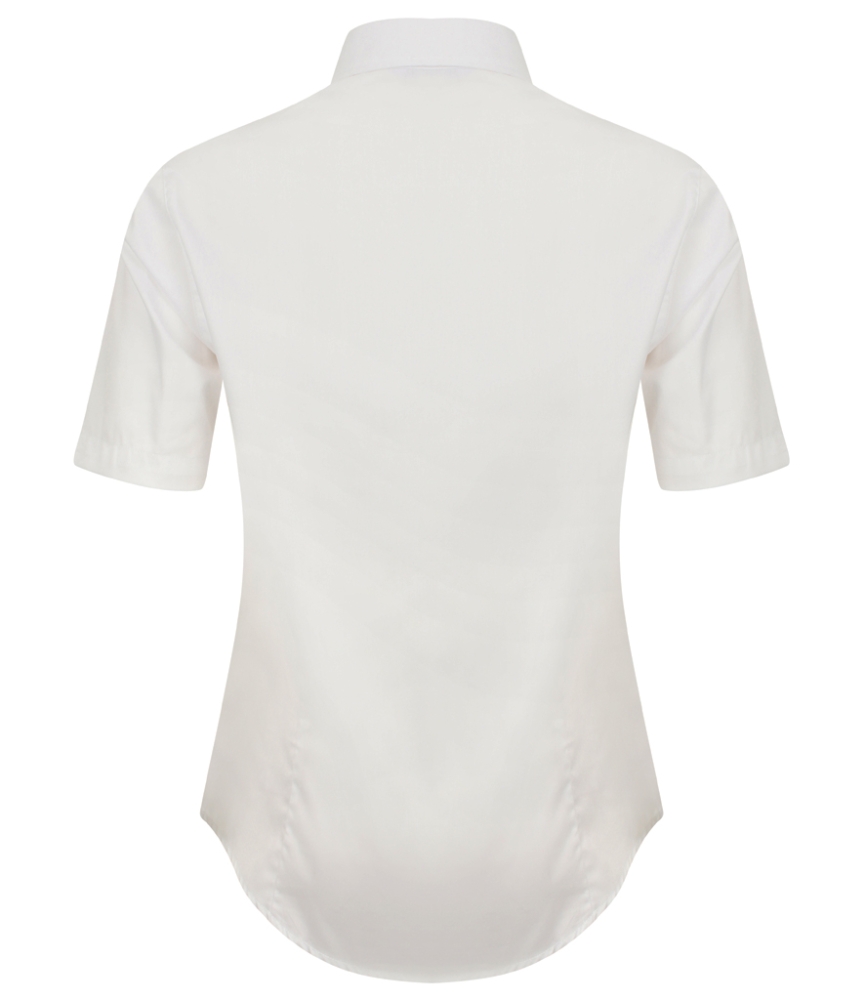 Henbury Ladies Short Sleeve Pinpoint Oxford Shirt