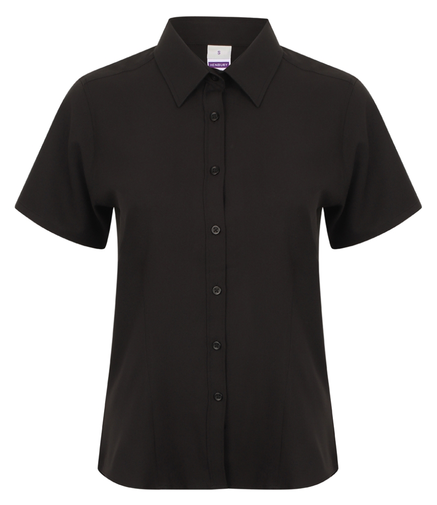 Henbury Ladies Short Sleeve Wicking Shirt