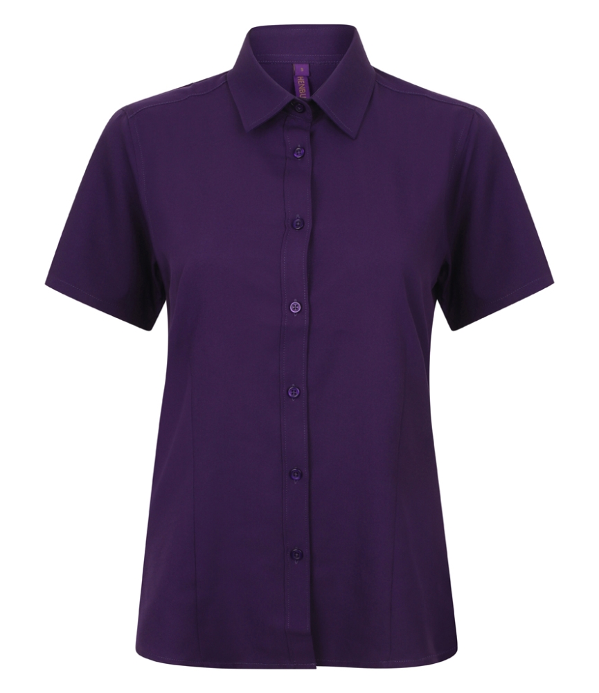 Henbury Ladies Short Sleeve Wicking Shirt