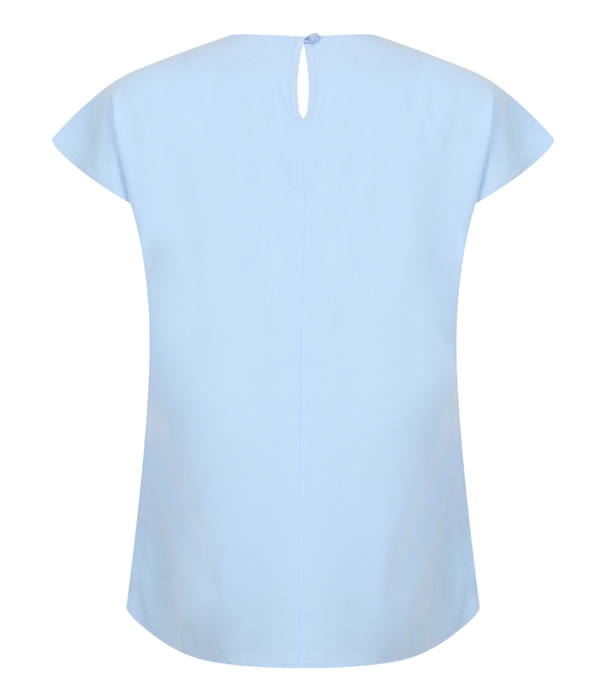 Henbury Ladies Pleat Front Short Sleeve Blouse