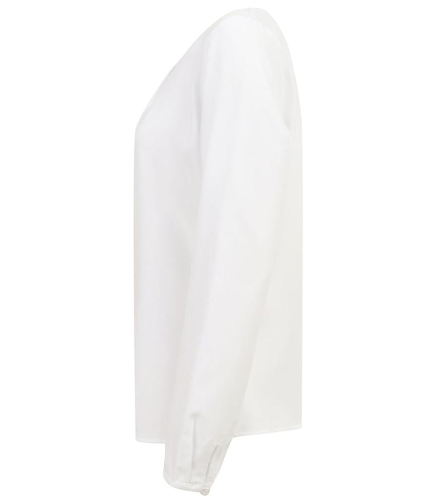 Henbury Ladies Pleat Front Long Sleeve Blouse
