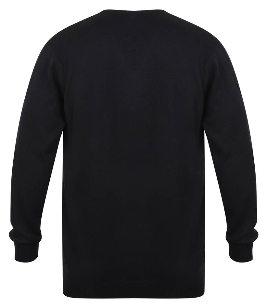 Henbury Lightweight Cotton Acrylic V Neck Sweater