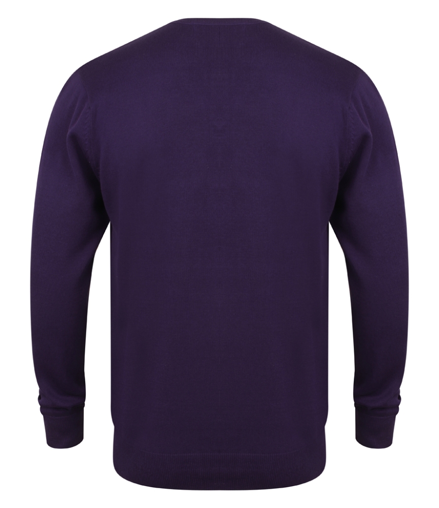 Henbury Lightweight Cotton Acrylic V Neck Sweater