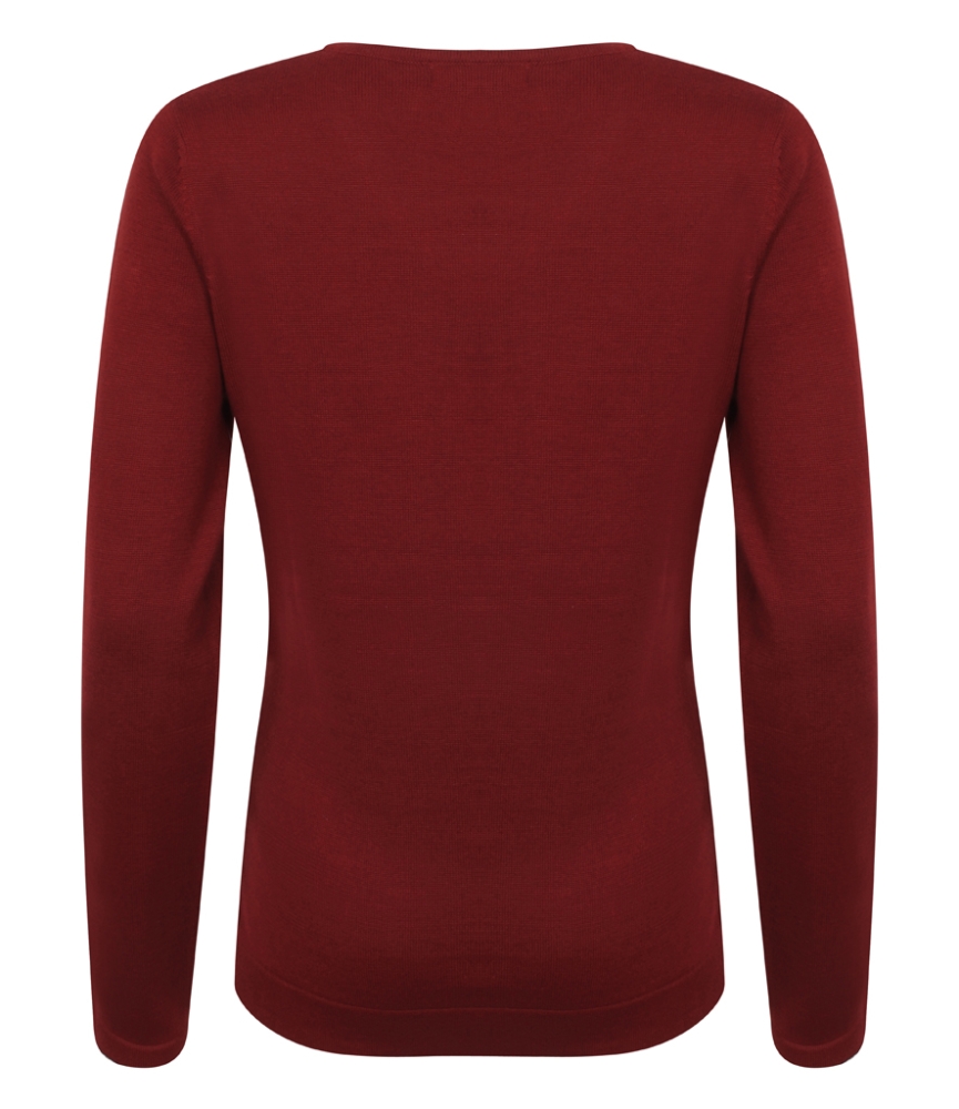 Henbury Ladies Lightweight Cotton Acrylic V Neck Sweater