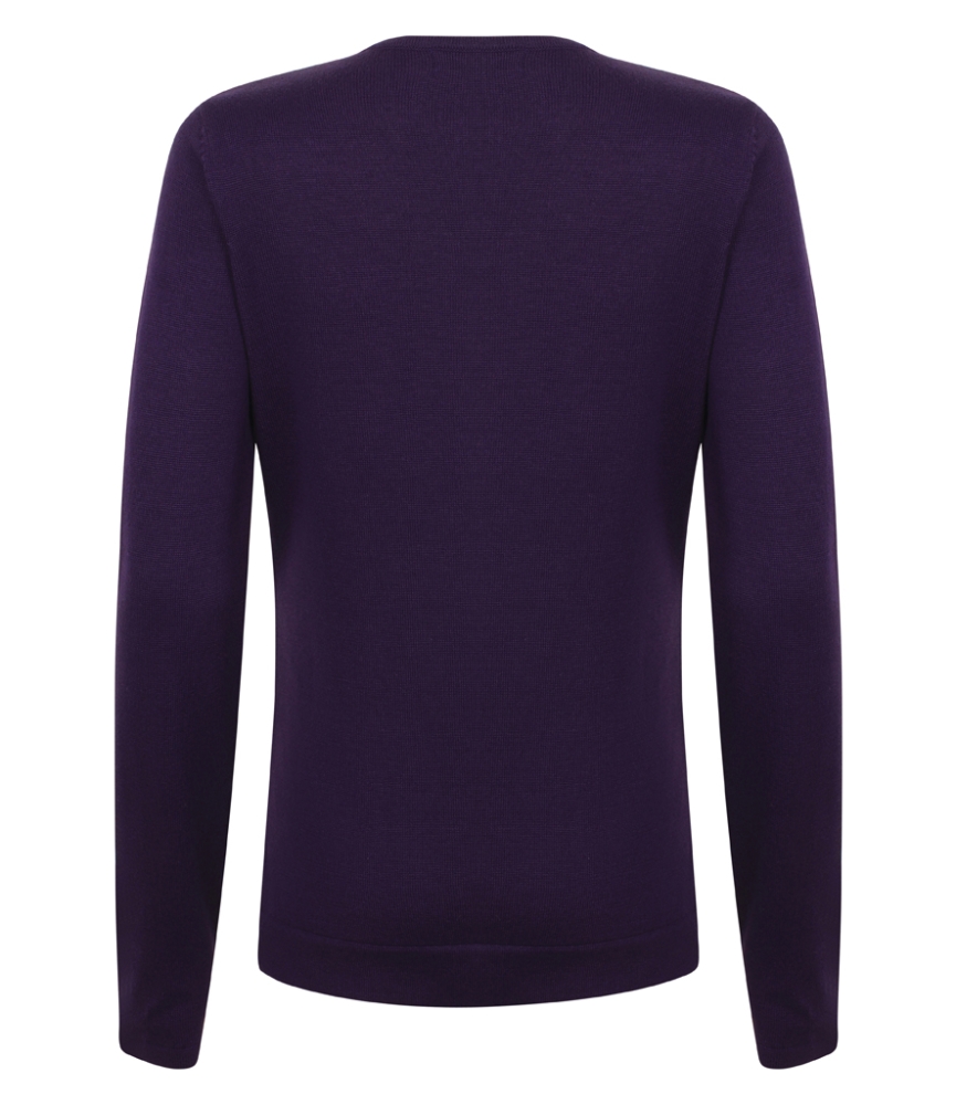 Henbury Ladies Lightweight Cotton Acrylic V Neck Sweater